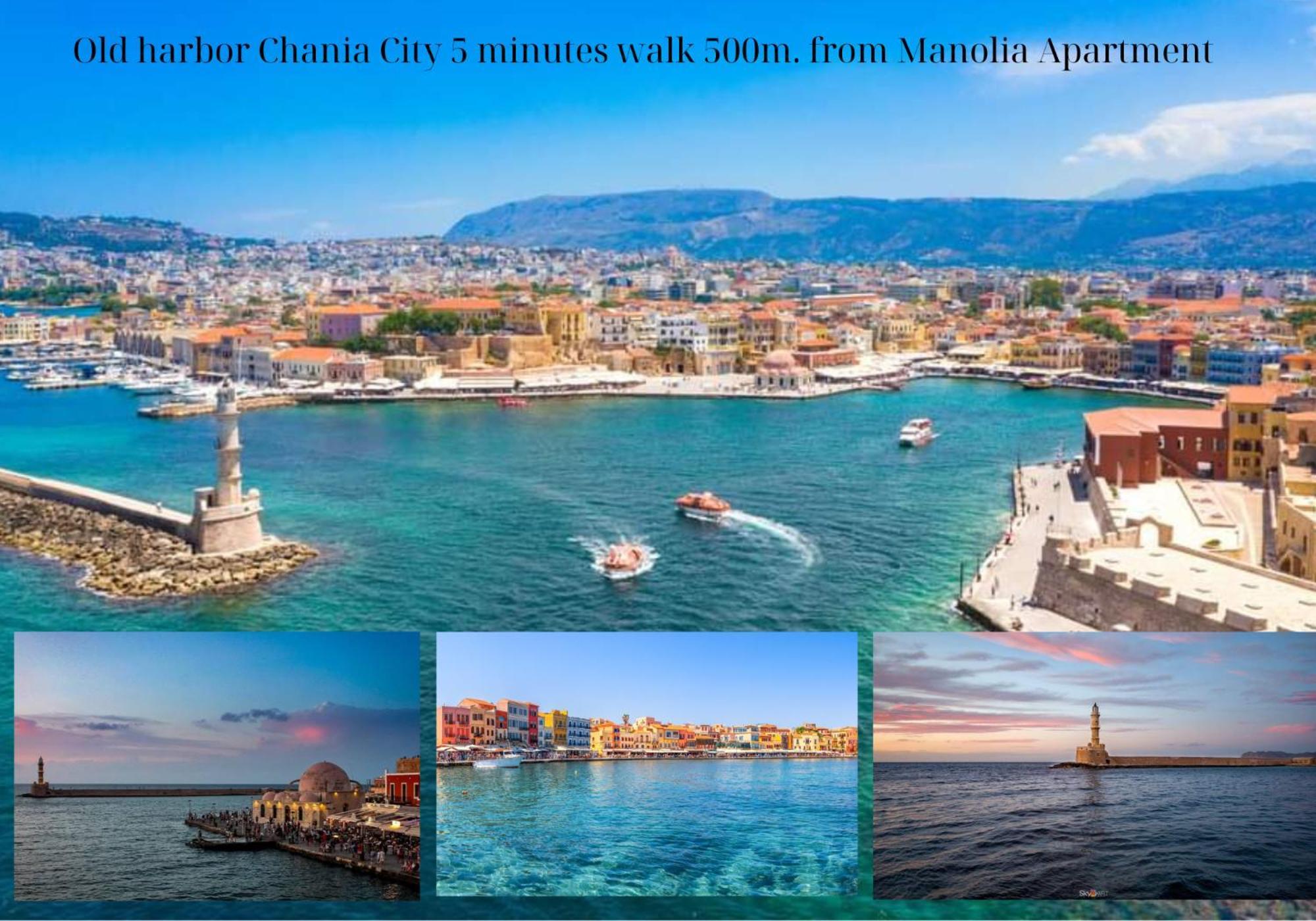 Center Manolia Dream 1 Bedroom Apartment 100M Away From The Beach Chania  Екстер'єр фото